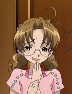 Rating: Safe Score: 0 Tags: 1girl :d antenna_hair blush brown_eyes brown_hair eyebrows_visible_through_hair glasses human looking_at_viewer open_mouth pink_dress pink_shirt sakurada_nori screenshot short_sleeves smile solo upper_body User: admin