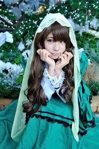 Rating: Safe Score: 0 Tags: 1girl brown_hair dress green_dress green_eyes heterochromia lips long_hair looking_at_viewer outdoors red_eyes smile solo suiseiseki tree User: admin