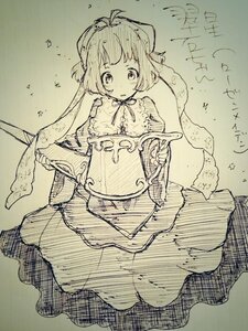 Rating: Safe Score: 0 Tags: 1girl blush costume_switch image long_sleeves looking_at_viewer monochrome short_hair skirt solo User: admin