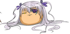 Rating: Safe Score: 0 Tags: 1girl barasuishou eyepatch hair_ribbon image long_hair looking_at_viewer purple_ribbon ribbon rose simple_background solo white_background yellow_eyes User: admin