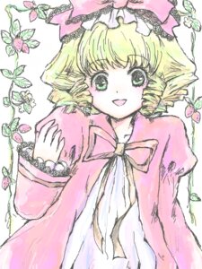 Rating: Safe Score: 0 Tags: 1girl blonde_hair bow bug butterfly dress drill_hair flower green_eyes hina_ichigo hinaichigo image insect long_sleeves looking_at_viewer open_mouth pink_bow pink_dress plant short_hair simple_background smile solo upper_body white_background User: admin