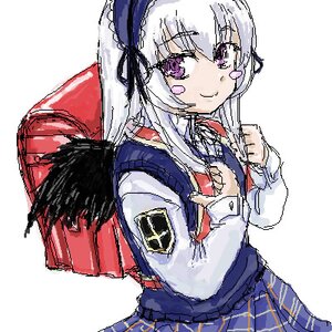 Rating: Safe Score: 0 Tags: 1girl backpack bag blush frills hairband image juliet_sleeves lolita_hairband long_hair long_sleeves looking_at_viewer lowres oekaki osakana_(denpa_yun'yun) pixel_art purple_eyes randoseru rozen_maiden school_uniform silver_hair simple_background skirt smile solo suigintou younger User: admin