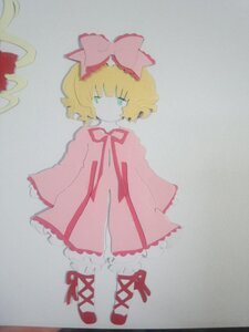Rating: Safe Score: 0 Tags: 1girl blonde_hair bow dress hair_bow hina_ichigo hinaichigo image long_sleeves no_nose pink_bow red_footwear short_hair solo traditional_media User: admin