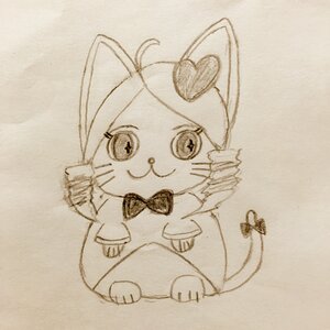 Rating: Safe Score: 0 Tags: :3 bow bug butterfly cat_ears cat_tail closed_mouth drill_hair full_body image insect kanaria monochrome no_humans simple_background smile solo tail traditional_media User: admin