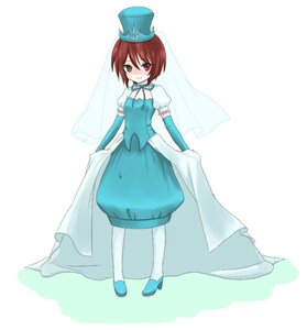 Rating: Safe Score: 0 Tags: 1girl blue_dress brown_hair dress elbow_gloves full_body gloves hat heterochromia ica image pantyhose red_eyes rozen_maiden short_hair solo souseiseki standing top_hat white_legwear User: admin