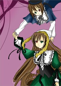 Rating: Safe Score: 0 Tags: 2girls brown_hair dress frills green_dress green_eyes hat head_scarf heterochromia holding_hands image long_hair long_sleeves looking_at_viewer multiple_girls pair red_eyes siblings simple_background sisters souseiseki suiseiseki twins very_long_hair User: admin