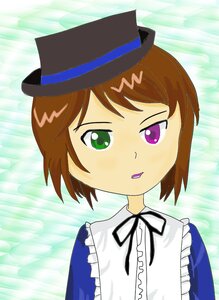 Rating: Safe Score: 0 Tags: 1girl bamboo bamboo_forest blue_dress blue_headwear brown_hair dress forest green_eyes hat heterochromia image long_sleeves nature outdoors ribbon short_hair solo souseiseki top_hat upper_body User: admin