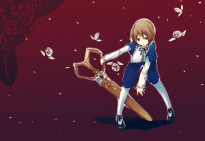 Rating: Safe Score: 0 Tags: 1girl androgynous animal blue_butterfly blue_dress brown_hair bug butterfly collar doll dress fighting_stance flower frills full_body heterochromia hrd image insect long_sleeves looking_at_viewer mary_janes pantyhose red_background red_eyes rose rozen_maiden scissor_blade shoes short_hair simple_background solo souseiseki squiggle standing white_legwear User: admin