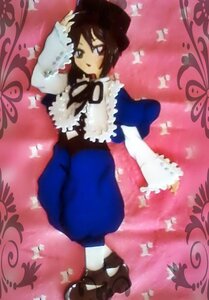 Rating: Safe Score: 0 Tags: 1girl black_eyes black_hair bug butterfly dress frills image insect long_sleeves pantyhose ribbon short_hair solo souseiseki User: admin