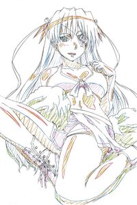 Rating: Safe Score: 0 Tags: 1girl barasuishou eyepatch hat image long_hair looking_at_viewer monochrome sitting solo souryuu_asuka_langley User: admin
