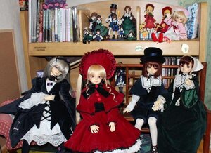 Rating: Safe Score: 0 Tags: 6+girls blonde_hair brown_hair closed_eyes doll dress green_dress hat hina_ichigo long_sleeves multiple_dolls multiple_girls painting_(object) photo shinku short_hair silver_hair sitting souseiseki suiseiseki tagme User: admin
