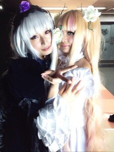 Rating: Safe Score: 0 Tags: 2girls blonde_hair dress flower hair_ornament lips long_hair multiple_cosplay multiple_girls rose smile tagme User: admin