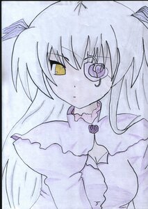 Rating: Safe Score: 0 Tags: 1girl barasuishou choker dress flower image kaname_madoka long_hair long_sleeves photo rose shikishi simple_background solo traditional_media two_side_up ultimate_madoka upper_body white_background yellow_eyes User: admin