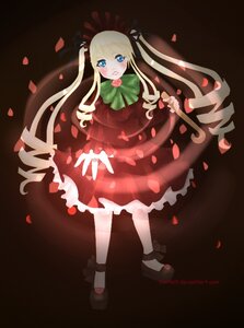 Rating: Safe Score: 0 Tags: 1girl black_footwear blonde_hair blue_eyes blush bow bowtie dress flower full_body image long_hair long_sleeves looking_at_viewer mary_janes pantyhose petals red_dress rose_petals shinku shoes solo standing twintails very_long_hair white_legwear User: admin