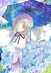 Rating: Safe Score: 0 Tags: 1girl blurry blurry_foreground blush depth_of_field flower heterochromia holding holding_umbrella hydrangea image karakasa_obake long_sleeves looking_at_viewer parasol purple_umbrella rain rainbow red_eyes shared_umbrella short_hair smile solo souseiseki tatara_kogasa umbrella User: admin