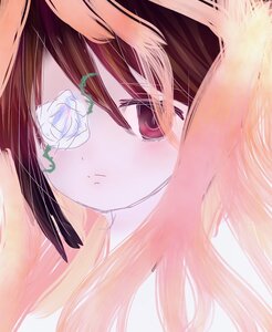 Rating: Safe Score: 0 Tags: 1girl bangs blue_flower blue_rose brown_hair close-up closed_mouth costume_switch face flower image long_hair pink_rose rose solo white_flower white_rose User: admin