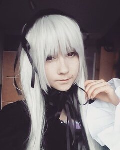 Rating: Safe Score: 0 Tags: 1girl bangs black_ribbon closed_mouth lips long_hair looking_at_viewer ribbon smile solo suigintou upper_body white_hair User: admin