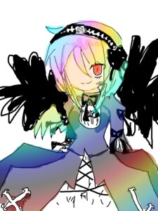 Rating: Safe Score: 0 Tags: 1girl closed_mouth dress feathered_wings hair_over_one_eye image long_sleeves looking_at_viewer pink_hair red_eyes simple_background smile solo suigintou white_background wings User: admin