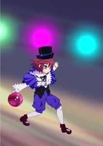 Rating: Safe Score: 0 Tags: 1boy 1girl balloon bow full_body hat image lens_flare long_sleeves red_hair short_hair shorts solo souseiseki sun top_hat white_legwear User: admin