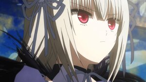 Rating: Safe Score: 3 Tags: 1girl bangs black_ribbon choker close-up closed_mouth eyebrows_visible_through_hair face frills hair_ribbon image looking_at_viewer outdoors portrait red_eyes ribbon solo suigintou User: admin
