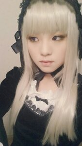 Rating: Safe Score: 0 Tags: 1girl bangs black_dress black_ribbon blonde_hair closed_mouth dress lips long_hair looking_at_viewer purple_eyes ribbon simple_background solo suigintou upper_body User: admin