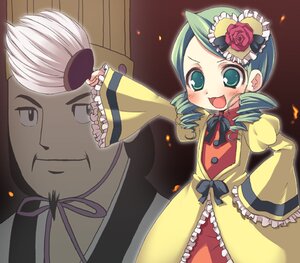 Rating: Safe Score: 0 Tags: 1boy 1girl black_hair dress drill_hair flower frills green_eyes green_hair hand_on_hip hat image kanaria kou_(garakuta_teikoku) long_sleeves open_mouth outstretched_arm ribbon rose rozen_maiden sleeves_past_wrists smile solo top_hat twin_drills twintails yellow_dress User: admin
