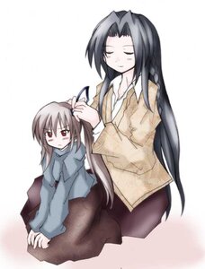 Rating: Safe Score: 0 Tags: 2girls alternate_hairstyle artist_request auto_tagged black_hair blush braid casual closed_eyes doll hair_ribbon image kakizaki_megu long_hair long_sleeves multiple_girls photoshop_(medium) red_eyes ribbon rozen_maiden shirt silver_hair simple_background sitting skirt solo suigintou very_long_hair yuri User: admin