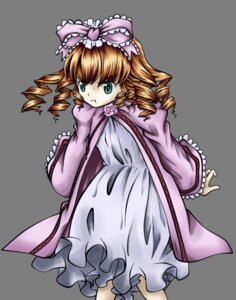 Rating: Safe Score: 0 Tags: 1girl :< blonde_hair bow checkered checkered_background checkered_floor dress drill_hair flower frills green_eyes hair_bow hina_ichigo hinaichigo image long_sleeves pink_bow pink_rose rose solo standing User: admin