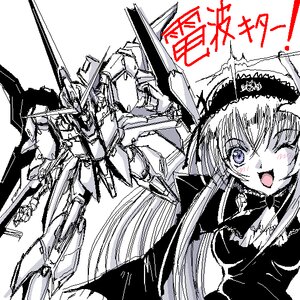Rating: Safe Score: 0 Tags: 1girl blush dress fang hairband image lolita_hairband long_hair monochrome oekaki one_eye_closed open_mouth smile solo suigintou User: admin