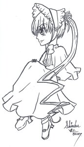 Rating: Safe Score: 0 Tags: 1girl animal_ears artist_name blush cat_ears dated dress full_body greyscale image long_hair monochrome shinku signature smile solo twintails white_background User: admin