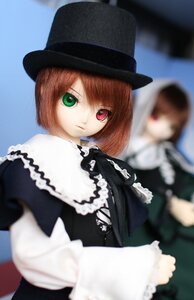 Rating: Safe Score: 0 Tags: bangs black_headwear blurry blurry_background blurry_foreground brown_hair depth_of_field doll dress frills green_eyes hat heterochromia long_sleeves looking_at_viewer multiple_dolls red_eyes short_hair siblings solo_focus souseiseki suiseiseki tagme top_hat upper_body User: admin