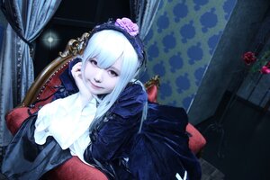 Rating: Safe Score: 0 Tags: 1girl black_dress curtains dress flower hairband indoors long_hair looking_at_viewer red_flower red_rose rose solo suigintou window User: admin