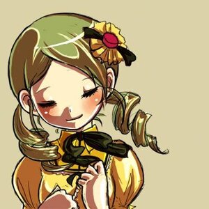 Rating: Safe Score: 0 Tags: 1girl blonde_hair blush closed_eyes drill_hair hair_ornament hat image kanaria long_sleeves simple_background smile solo tomoe_mami twin_drills upper_body User: admin