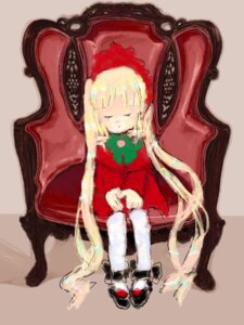 Rating: Safe Score: 0 Tags: 1girl armchair bangs blonde_hair blunt_bangs chair closed_eyes dress image long_hair long_sleeves red_dress shinku shoes simple_background sitting solo very_long_hair white_legwear User: admin
