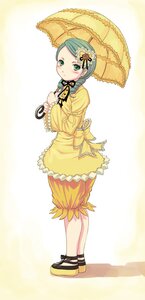Rating: Safe Score: 0 Tags: 1girl araya_kei dress drill_hair full_body green_eyes green_hair hair_ornament heart heart_hair_ornament holding_umbrella image kanaria long_sleeves looking_at_viewer over_shoulder parasol rozen_maiden shadow short_hair solo standing umbrella yellow_dress yellow_umbrella User: admin