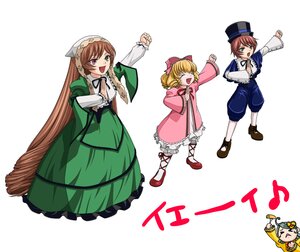 Rating: Safe Score: 0 Tags: :d >_< ^_^ blonde_hair bow brown_hair closed_eyes dress drill_hair green_dress green_eyes hat heterochromia hina_ichigo image long_hair long_sleeves multiple multiple_girls open_mouth shoes short_hair siblings sisters smile souseiseki suiseiseki tagme top_hat twin_drills twins very_long_hair white_legwear User: admin