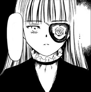 Rating: Safe Score: 0 Tags: 1girl bangs barasuishou blunt_bangs dress eyepatch flower greyscale image long_hair looking_at_viewer monochrome rose solo upper_body User: admin