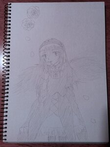 Rating: Safe Score: 0 Tags: 1girl akemi_homura akuma_homura argyle argyle_legwear black_hair border flower food graphite_(medium) greyscale hairband image kaname_madoka long_hair looking_at_viewer magical_girl monochrome pantyhose photo ribbon rose simple_background solo suigintou traditional_media User: admin
