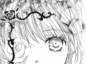 Rating: Safe Score: 0 Tags: 1girl crown flower greyscale image kirakishou monochrome rose solo User: admin