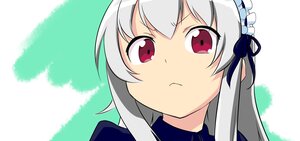 Rating: Safe Score: 0 Tags: 1girl :< bangs blush closed_mouth eyebrows_visible_through_hair face frown hair_ribbon image long_hair looking_at_viewer red_eyes ribbon solo suigintou User: admin