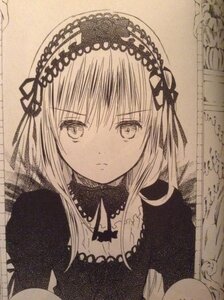 Rating: Safe Score: 0 Tags: 1girl bangs closed_mouth eyebrows_visible_through_hair hair_between_eyes hairband image long_hair looking_at_viewer monochrome photo ribbon sepia solo suigintou traditional_media User: admin