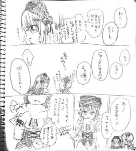 Rating: Safe Score: 0 Tags: ... 1boy blush comic dress frills greyscale hat head_wreath image lolita_hairband long_hair looking_at_another monochrome multiple multiple_girls open_mouth short_hair siblings sisters spoken_ellipsis tagme User: admin