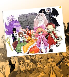 Rating: Safe Score: 0 Tags: 6+girls auto_tagged black_wings blonde_hair blue_eyes bow brown_hair dress drill_hair frills green_dress hat hina_ichigo image kanaria long_hair long_sleeves multiple multiple_girls pink_bow shinku short_hair siblings silver_hair sisters smile souseiseki suigintou suiseiseki tagme twins very_long_hair wings User: admin