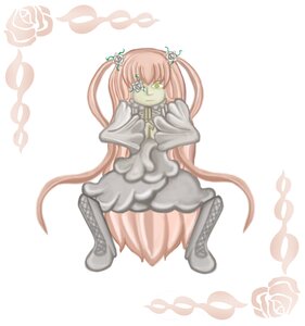 Rating: Safe Score: 0 Tags: 1girl boots dress flower hair_flower hair_ornament knee_boots long_hair pink_hair rose smile solo striped twintails very_long_hair User: admin