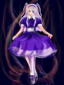 Rating: Safe Score: 0 Tags: 1girl barasuishou dress full_body hairband image long_hair looking_at_viewer pantyhose purple_dress skirt_hold solo striped striped_legwear suigintou User: admin