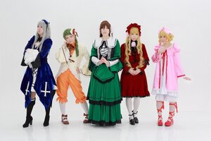 Rating: Safe Score: 0 Tags: bangs black_footwear blonde_hair blue_eyes book boots bow brown_hair dress flower green_eyes green_hair hair_bow hair_flower hair_ornament hat holding holding_book japanese_clothes long_hair long_sleeves looking_at_viewer multiple_cosplay multiple_girls pantyhose shoes short_hair silver_hair standing tagme white_legwear wide_sleeves User: admin