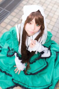 Rating: Safe Score: 0 Tags: 1girl blurry blurry_background blurry_foreground brown_hair chain-link_fence chromatic_aberration depth_of_field dress fence fishnet_legwear fishnets green_dress green_eyes heterochromia hood lips long_hair long_sleeves looking_at_viewer motion_blur photo red_eyes smile solo stained_glass suiseiseki tile_floor tiles User: admin