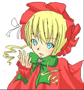 Rating: Safe Score: 0 Tags: 1girl blonde_hair blue_eyes blush bow image long_sleeves looking_at_viewer oekaki shinku solo upper_body User: admin
