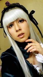 Rating: Safe Score: 0 Tags: 1girl bangs blunt_bangs flower lace lips long_hair looking_at_viewer parted_lips realistic ribbon rose solo suigintou upper_body white_hair User: admin