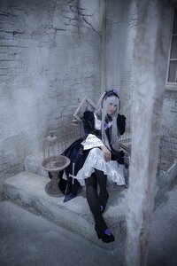 Rating: Safe Score: 0 Tags: 1girl black_legwear boots dress frills gun high_heels long_hair outdoors pantyhose sitting snow solo suigintou User: admin